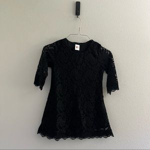 Kids Black Lace Dress